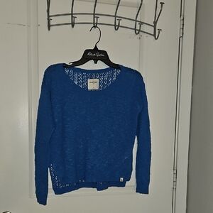 Abercrombie & Fitch Blue Open Knit Lightweight Sweater KIDS XL